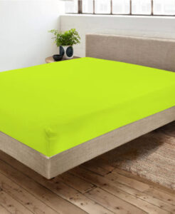 Lime Green Fitted Sheets & Pillowcase – Polycotton