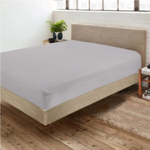 Grey Fitted Bed Sheets & Pillowcase – Polycotton