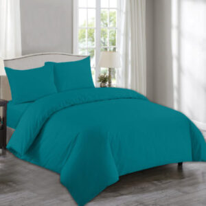 Plain DuckEgg Duvet Cover with Pillowcase – Polycotton