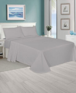 Plain Grey Flat Sheets – Polycotton