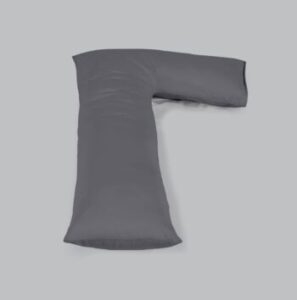 Grey L Shaped Pillow & Pillowcase / Cover