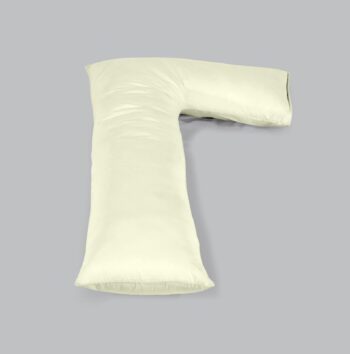 Silver Grey L Shaped Pillow & Pillowcase / Cover