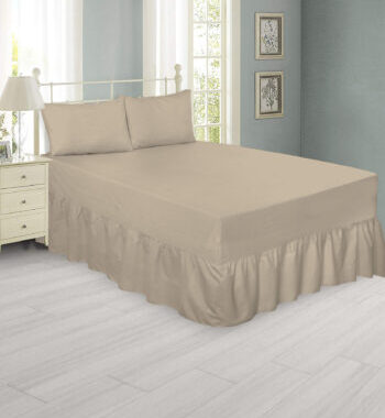 DuckEgg Extra Deep Frilled Fitted Valance Sheet & Pillowcase