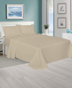 Plain Latte Flat Sheets – Polycotton