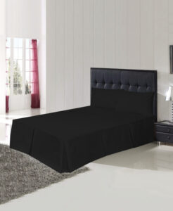 Black Deep Base Valance Sheet & Pillowcase