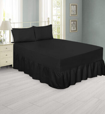 DuckEgg Extra Deep Frilled Fitted Valance Sheet & Pillowcase