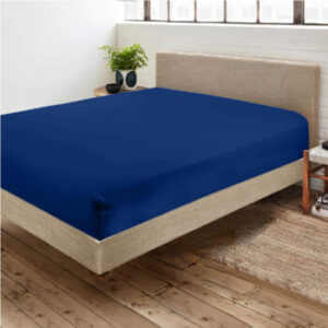 Navy Blue Fitted Sheets & Pillowcase – Polycotton