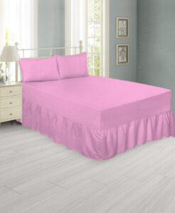 Lilac Extra Deep Frilled Fitted Valance Sheet & Pillowcase