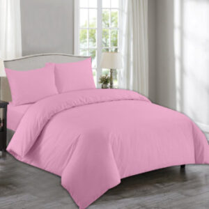 Plain Lilac Duvet Cover with Pillowcase – Polycotton