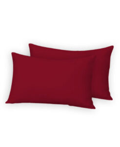 Plain Red 2x Pillowcases – Polycotton