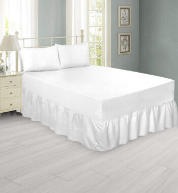 DuckEgg Extra Deep Frilled Fitted Valance Sheet & Pillowcase