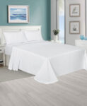 Plain White Flat Sheets – Polycotton