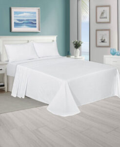 Plain White Flat Sheets – Polycotton